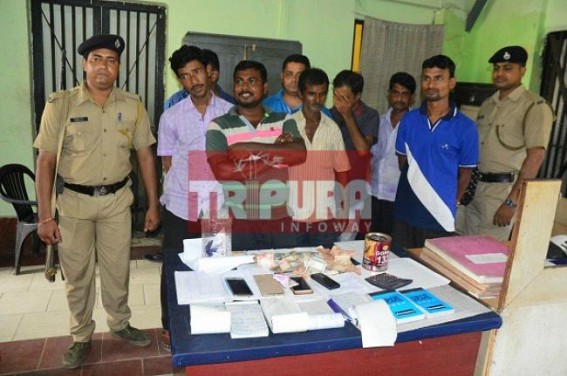 8 gamblers arrested at Agartala 8 gamblers arrested at Agartala